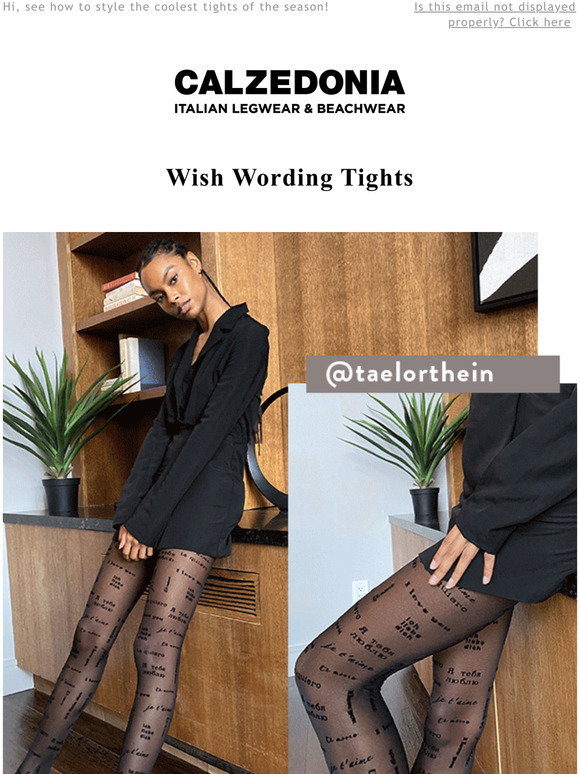 Calzedonia AT: Shop Wish Wording Tights 