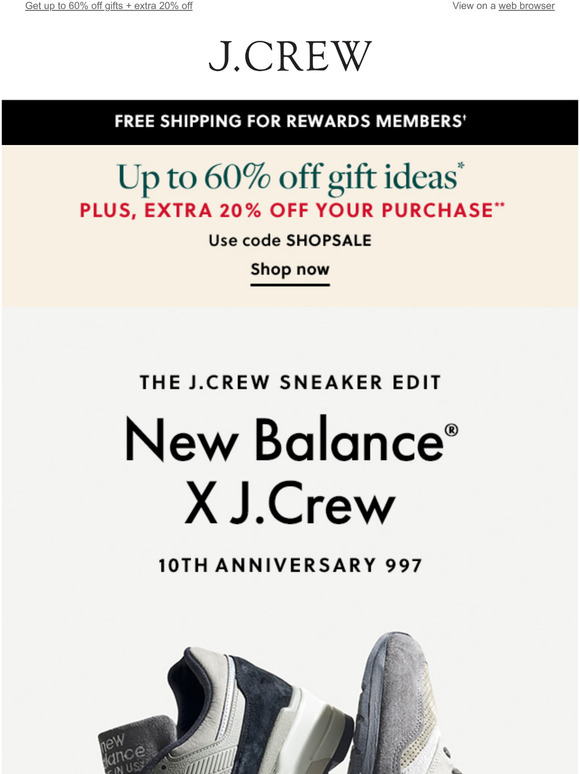 j crew new balance 10th anniversary