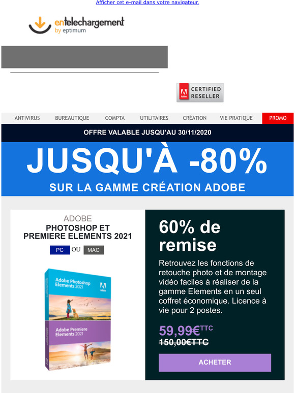 Profitez des meilleurs prix de l'année sur Adobe