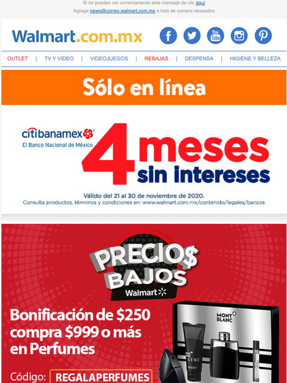 Cupón Walmart de $150 de descuento en perfumes