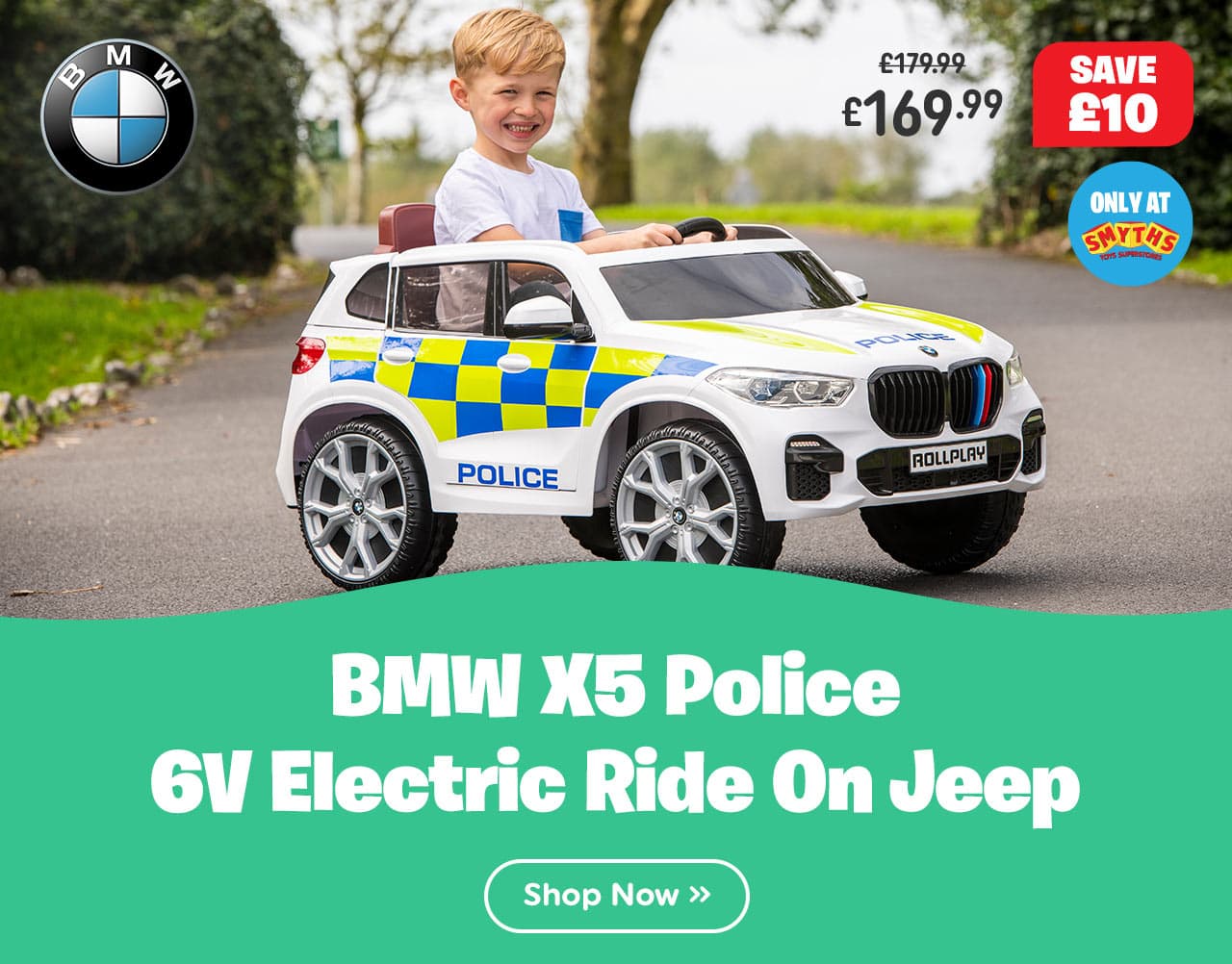 bmw x5 police 6v electric ride on jeep