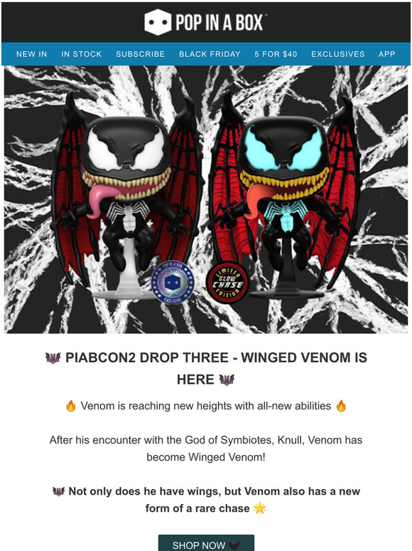 pop in a box venom with wings