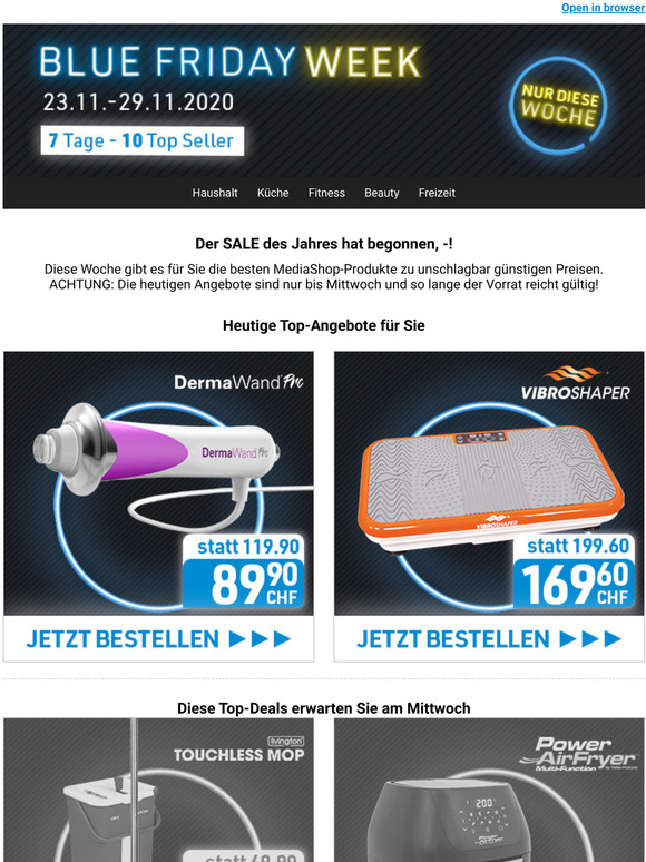 Mediashop - As seen on TV: ? Auf die Plätze, fertig, LOS! Blue Friday ...