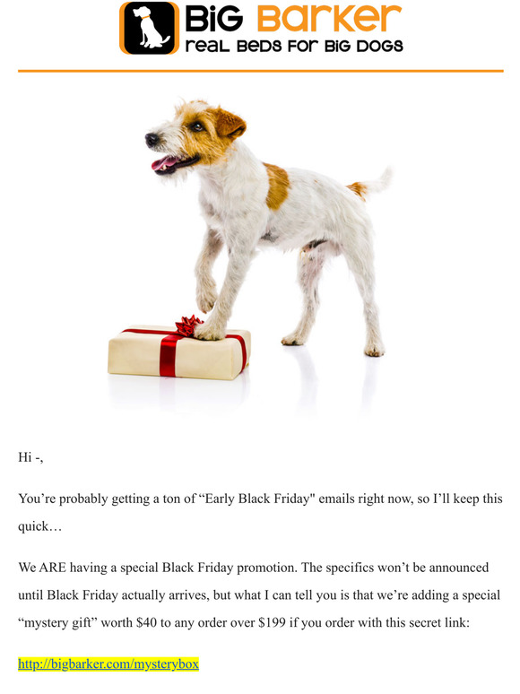 big barker black friday