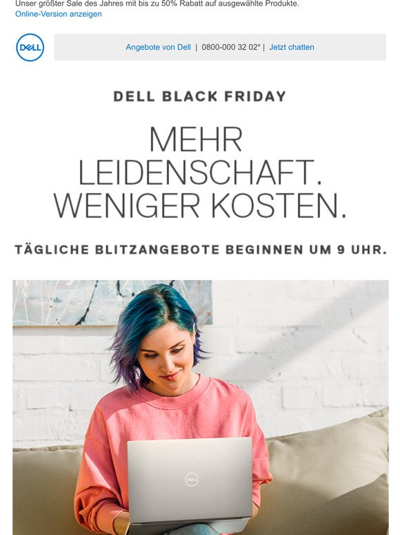 Jeden Tag ein anderes TOP-Angebot. Nur solange der Vorrat reicht. | Dell Black Friday