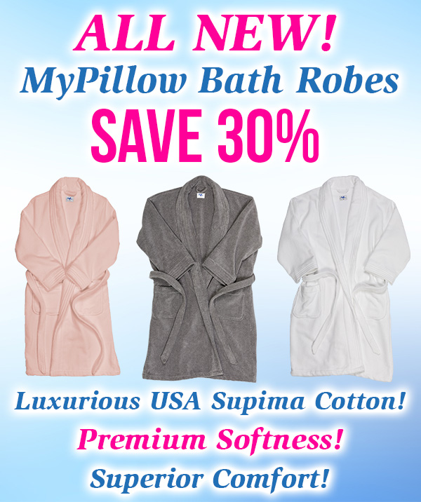 MyPillow New Luxurious Supima Cotton Bath Robes Milled