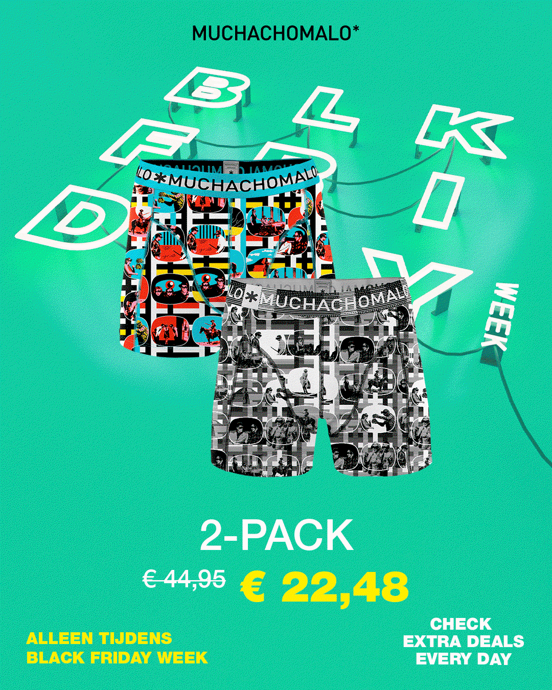 Muchachomalo: 50% Black Friday korting op Muchachomalo heren \u0026 jongens  ondergoed! | Milled