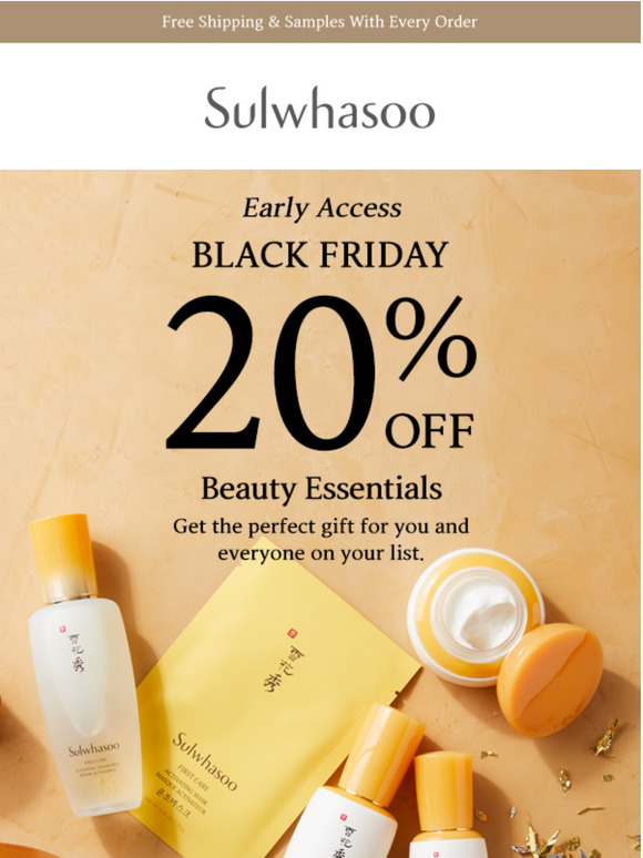 Sulwhasoo Just For You Early Access To Black Friday Milled