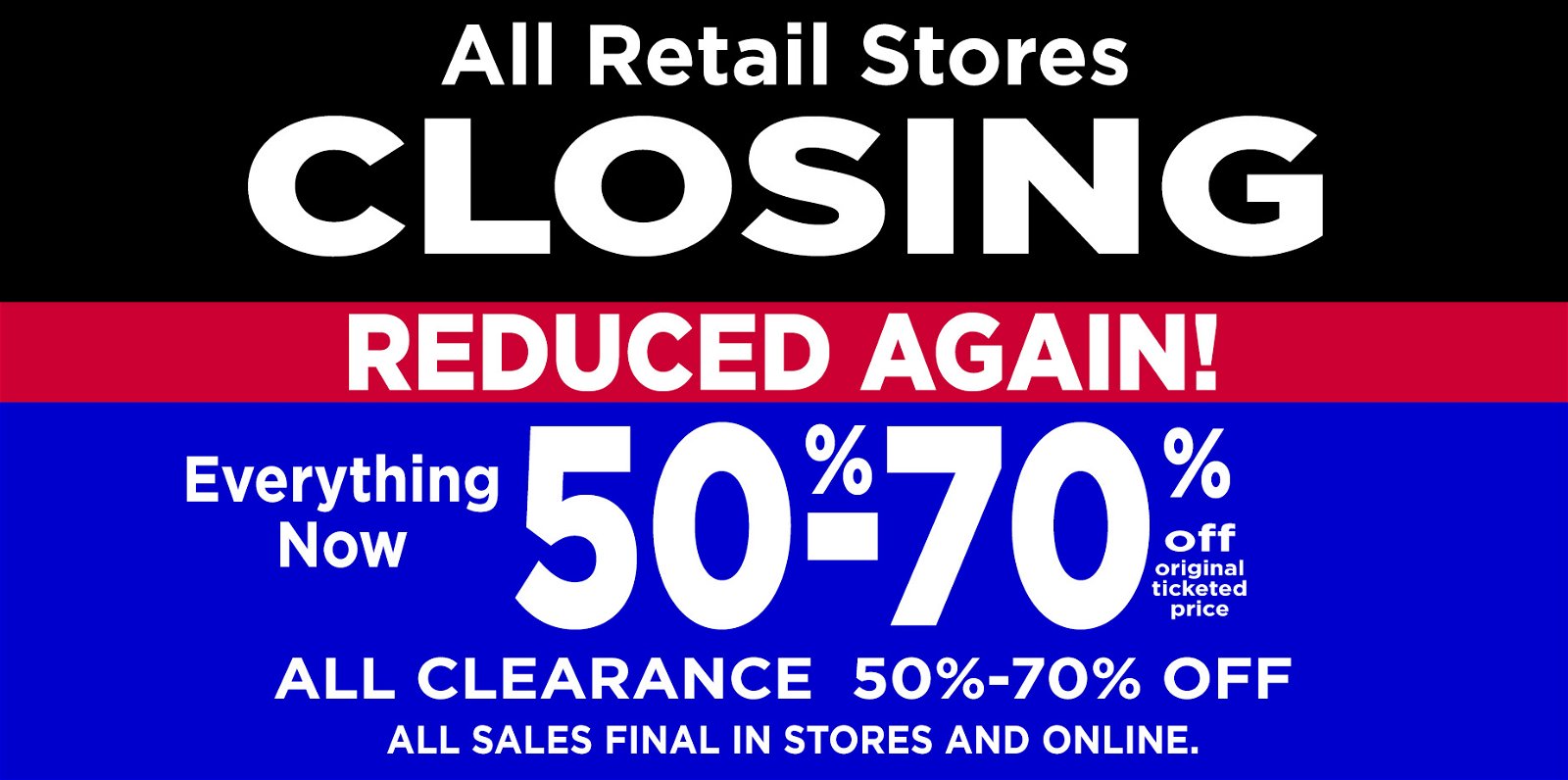 Store Closing Sale 