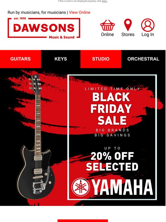 Get up to 20% Off Selected Yamaha!