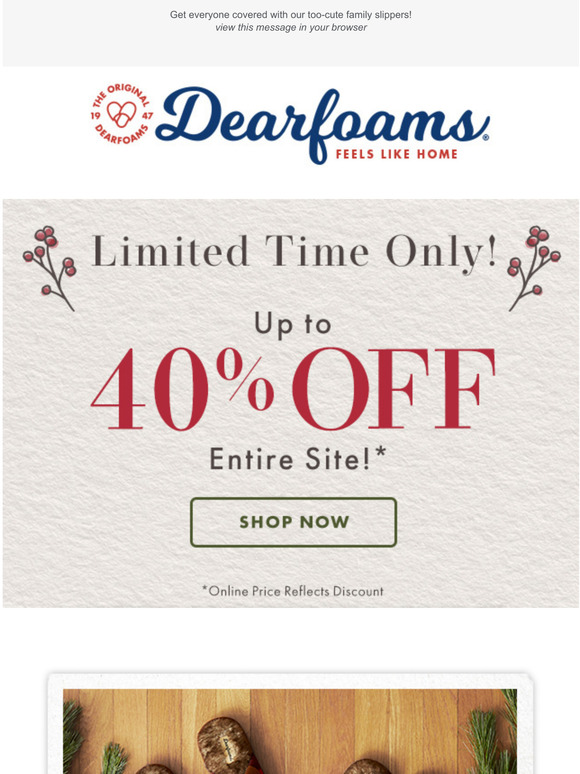 dearfoams online coupon