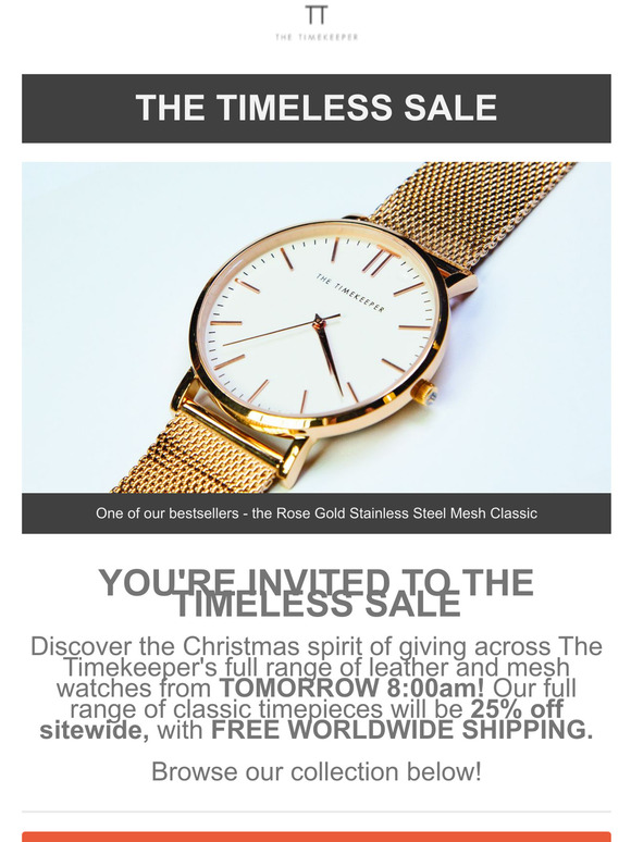 THE TIMELESS SALE | 25% Off Sitewide