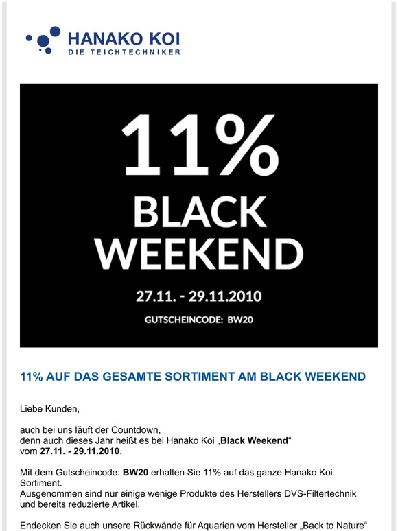 Black Weekend 2020 & Angebote