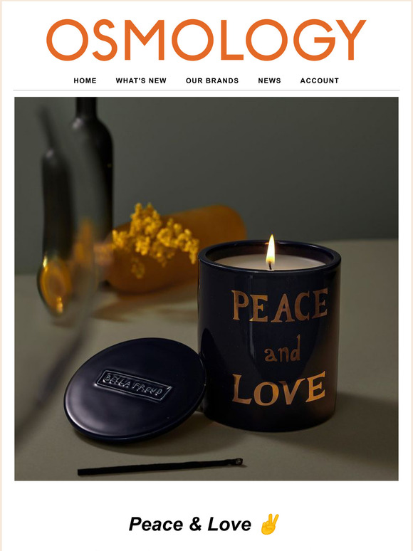 Osmology NEW Peace Love Candle by Bella Freud Milled