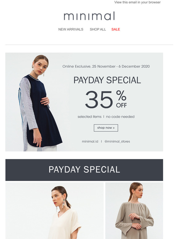 😱 Payday Special is here again: 35% OFF selected items