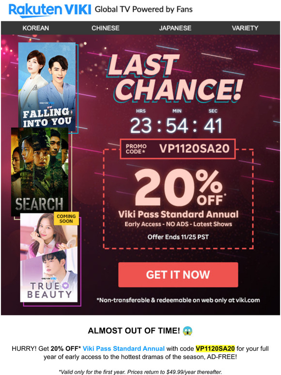 LAST CHANCE to Get 20% OFF! ⏰