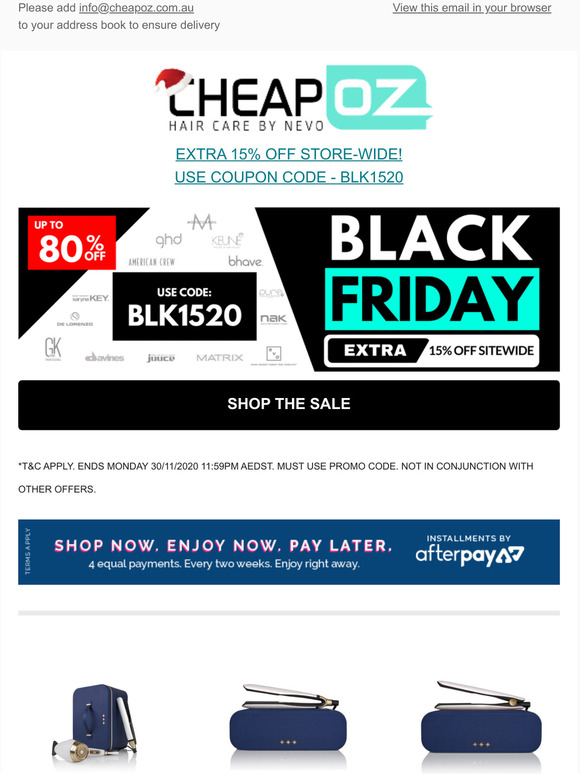 Cheapoz Up To 89 Off Ghd Extra 15 Off Black Friday Sale Now On Milled