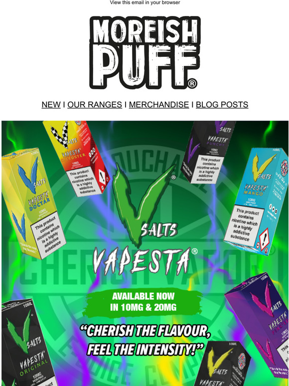 Vapesta Salts Now Available! Win the Entire Range!