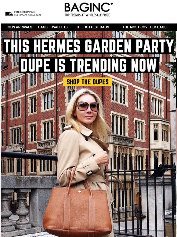 Incredible Dupe! Hermes Garden Party 36 