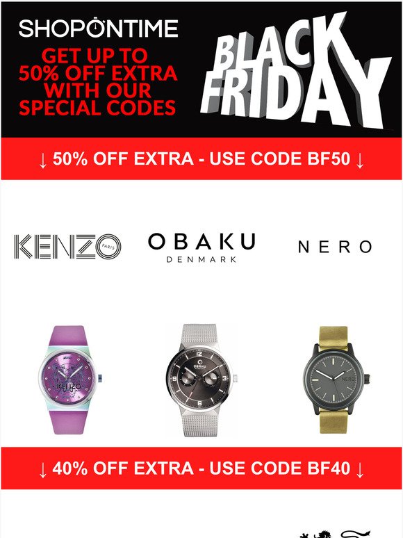 Black Friday - up to 50% off extra with codes!