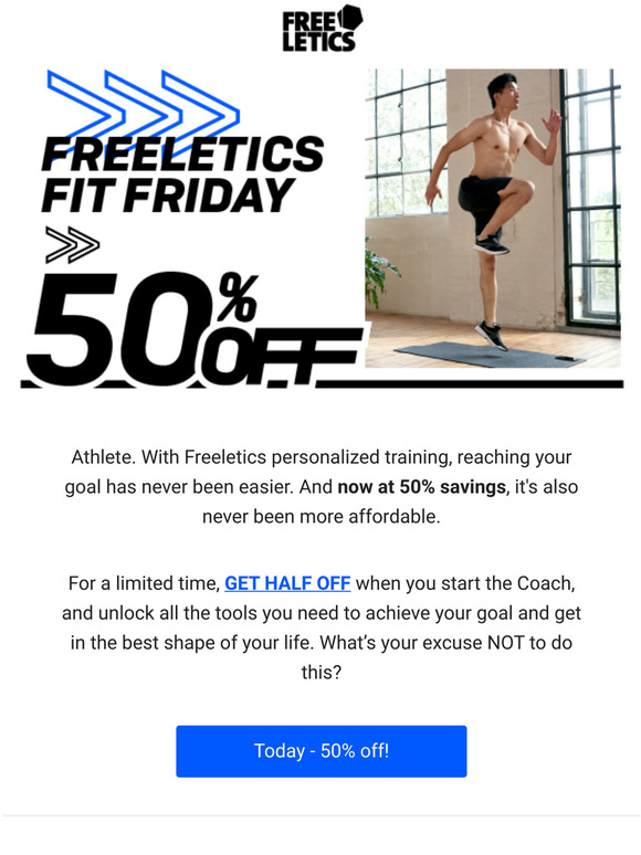 Freeletics Does 50 Off Get Your Attention Milled