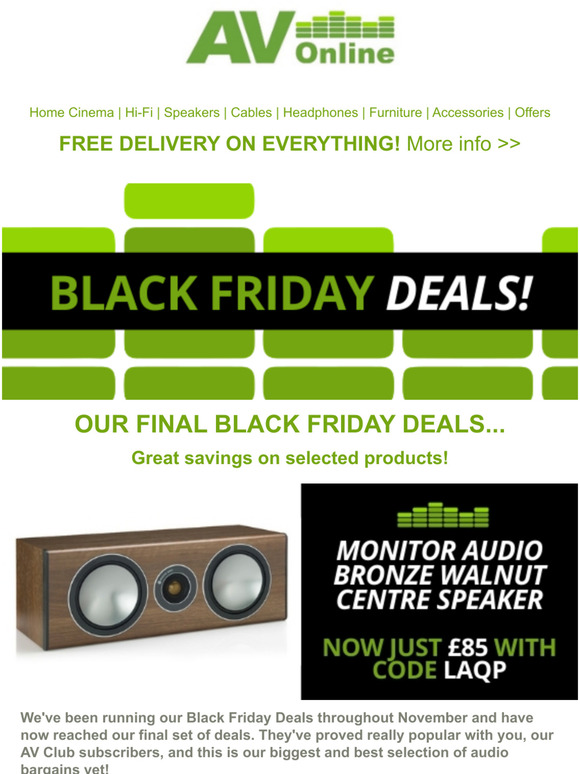 monitor audio black friday