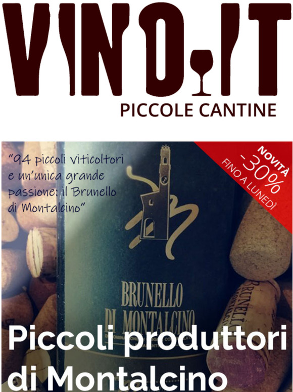 📢 NOVITA': sconto 30% sul Brunello di Cantina di Montalcino!