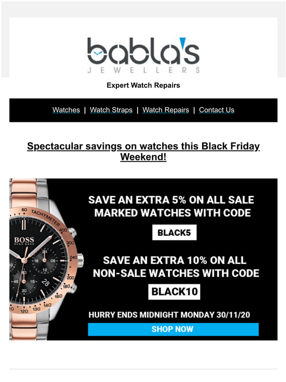 Spectacular savings on watches this Black Friday Weekend! ⌚
