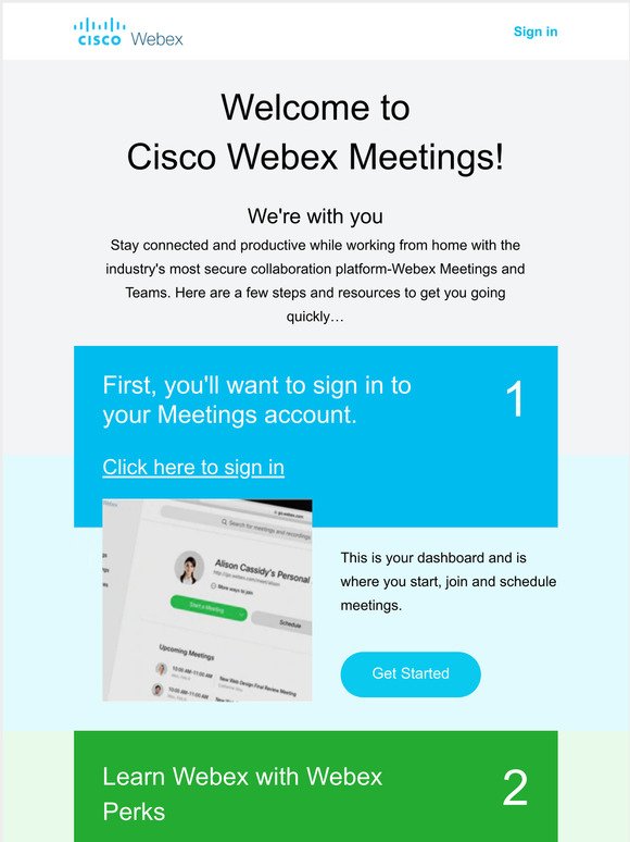 Let's get you started with Cisco Webex Meetings