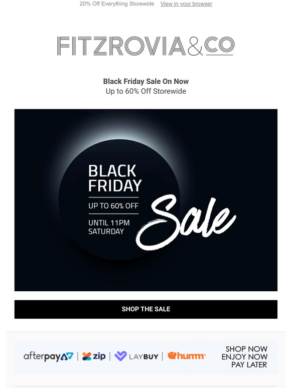 Black Friday Sale Now On - Storewide with up to 60% Off!