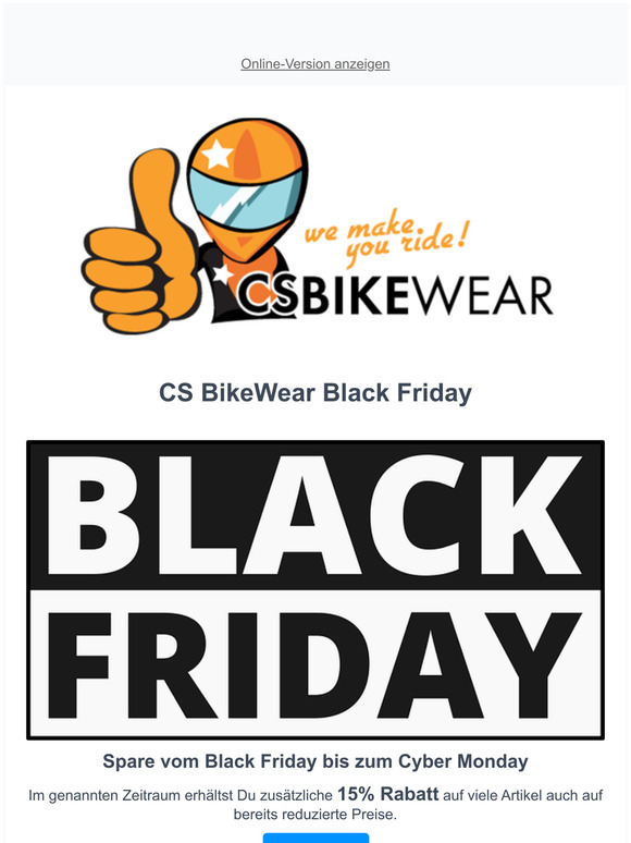 Black Week bei CS BikeWear