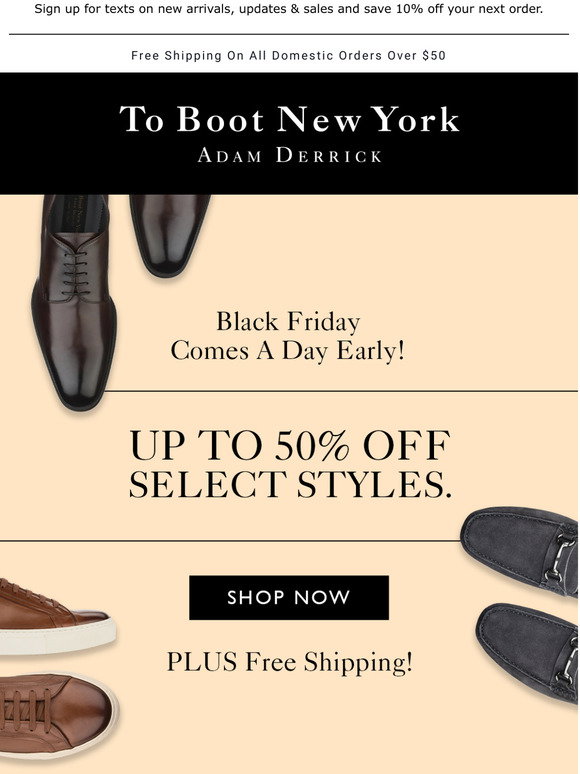 To Boot New York: Up to 50% Off: Black 