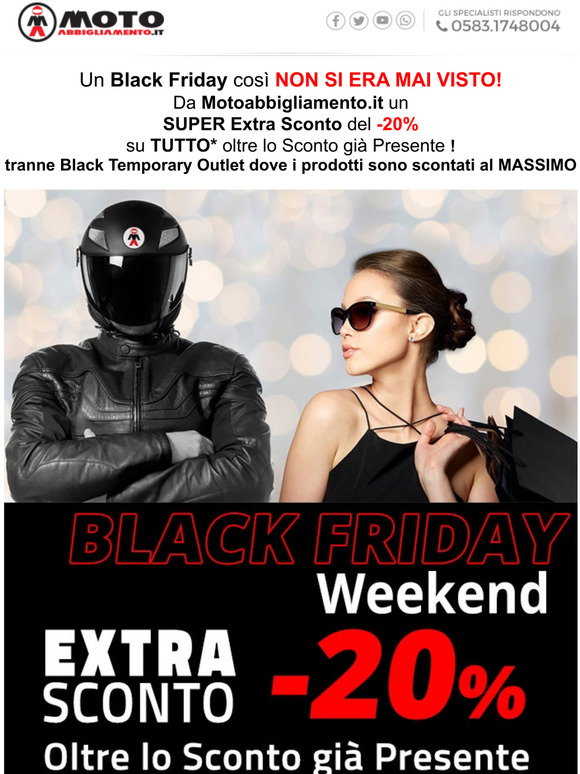 Motoabbigliamento IT: IL Black Friday più Scontato di Sempre, Extra Sconto  su Tutto ! | Milled