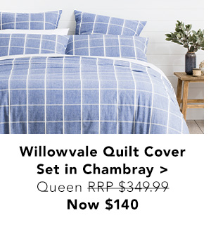 sheridan willowvale quilt cover set