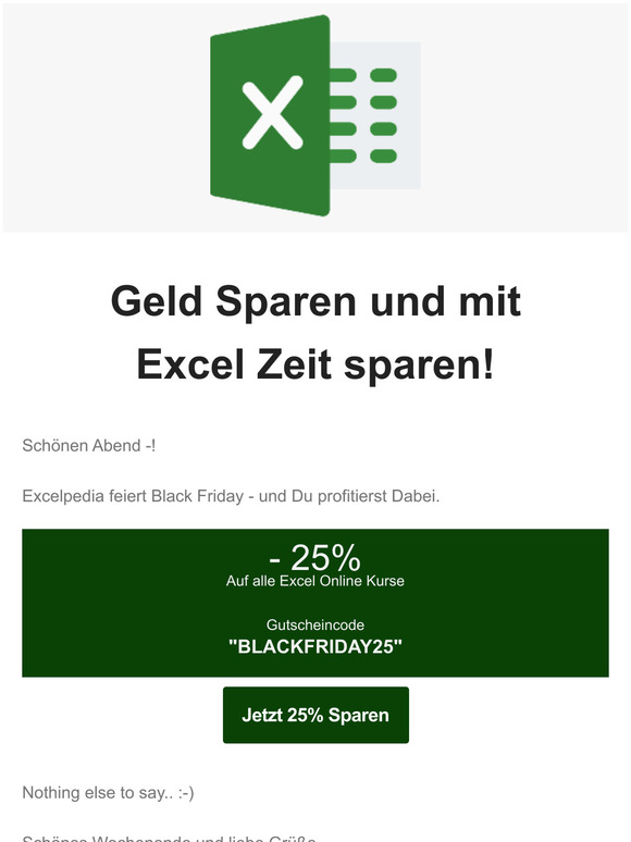Excelpedia feiert Black Friday