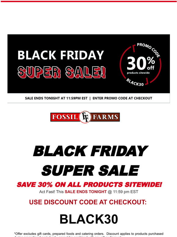 Fossil Farms Discount Code Flash Sales 