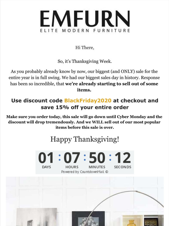 EMFURN Black Friday Sale