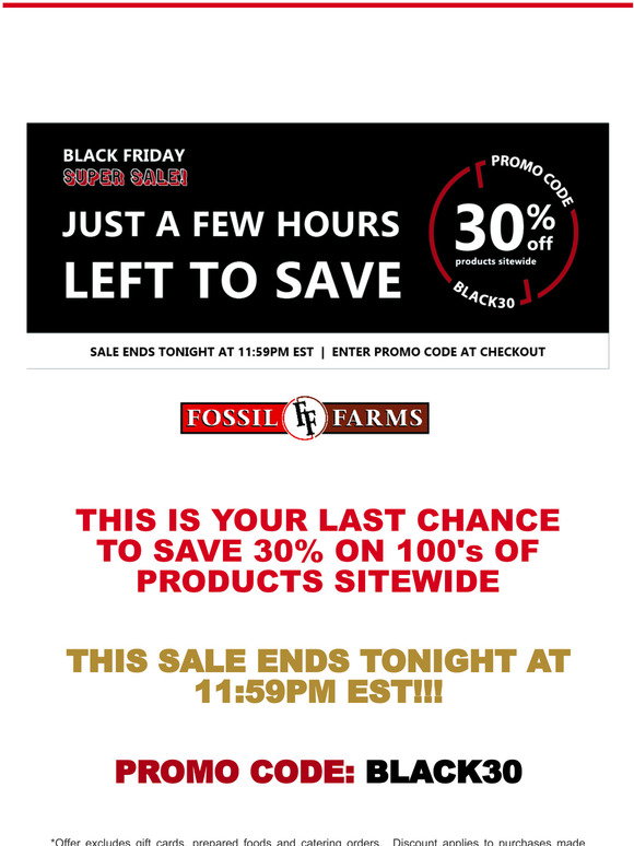 Fossil Farms Discount Code Flash Sales 