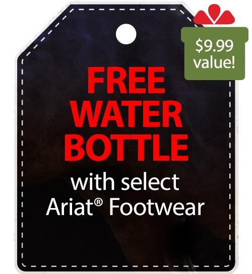 Free water bottle with Ariat® Footwear