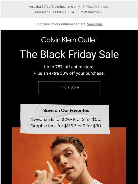 calvin klein outlet black friday