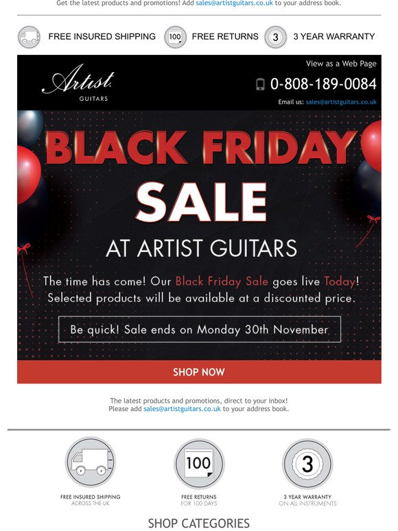 🚨 Artist Black Friday Sale Begins Today!