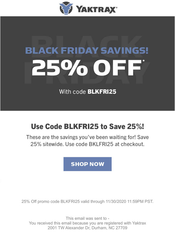 Black Friday Starts NOW!