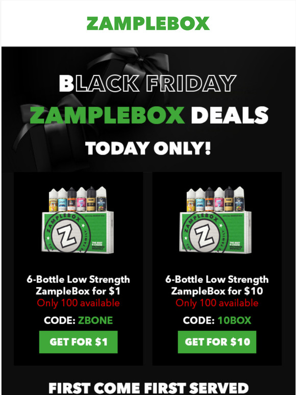 ★ Get a ZampleBox for $1 - TODAY ONLY