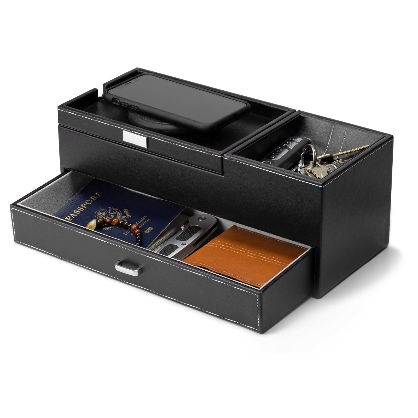 Image of Captain - Organizer Valet Box with Charging Station