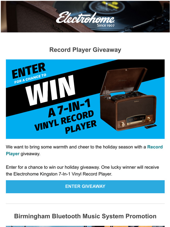 New Giveaway | Music System Promotion | New Blog Article