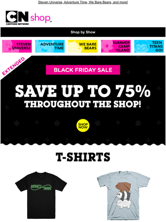 Black Friday extended, save up to 75% and don't miss out!