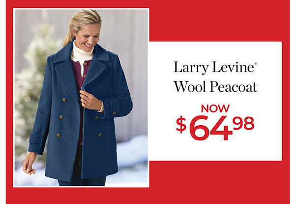 larry levine wool peacoat