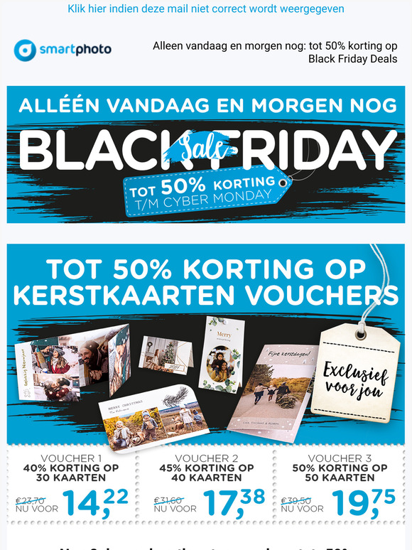 Alleen vandaag en morgen nog: tot 50% korting op Black Friday Deals