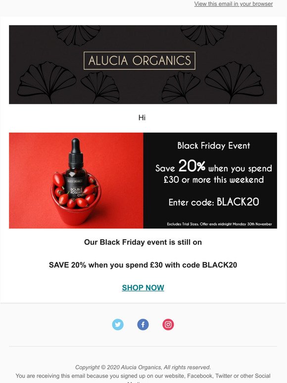 Don't miss out on our Black Friday Sale