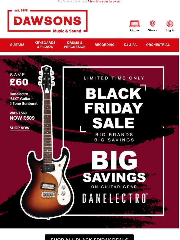Huge savings on Guitar Gear: Danelectro 🎸